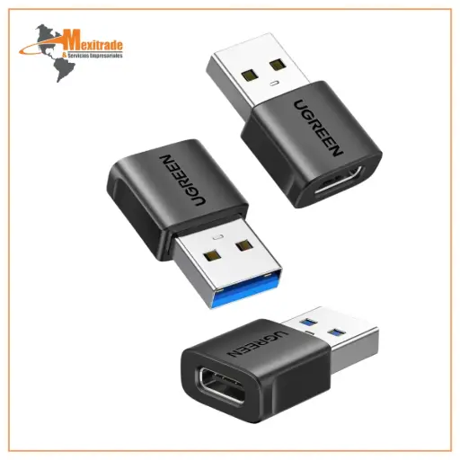 [576223] Adaptador USB-C Hembra a USB-A Macho – Paquete de 3 Unidades