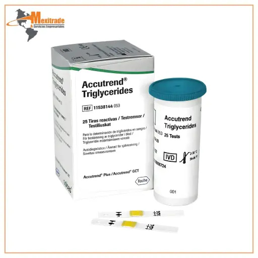 [576232] Tiras Reactivas Accutrend Triglicéridos – Caja con 25 Tiras