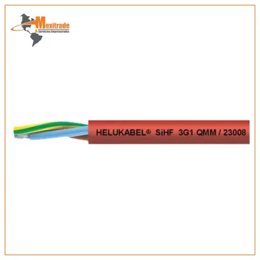 [23014] Cable; SiHF; 3G1,5mm2; Cu; cuerda; silicona; marrón-rojo; -60÷180°C