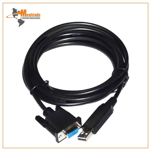 [RIQVFAEUN] Cable Adaptador USB a RS232 D-SUB 9 PIN (DB9) Hembra – 1.8 m