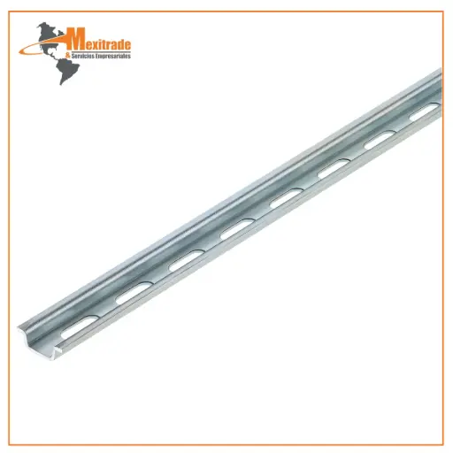 [0117500000CM] Mini Riel DIN Perforado TS 15x5.5 – Tramo de 2 Metros 