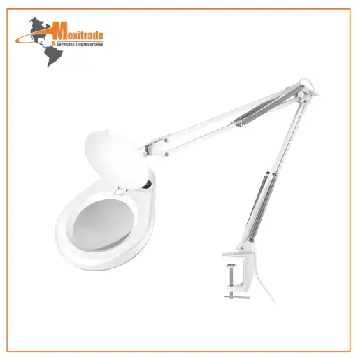 [HER-740BL] Lámpara LED con Lupa 5x HER-740BL  Brazo Articulado, Blanca