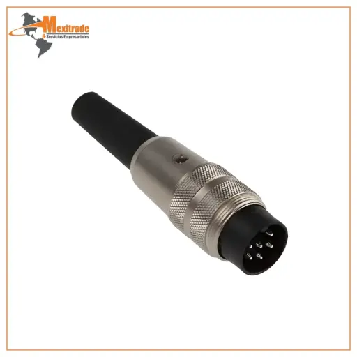 [09-0321-00-06] Conector Circular Tipo Enchufe - 6 Posiciones para Montaje en Cable