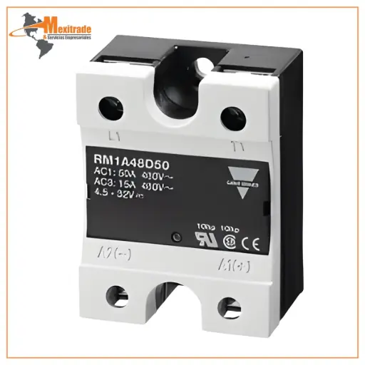 [RM1A48A50] Relé de Estado Sólido Carlo Gavazzi RM1A48D50 1F 50 A 42–530 VAC Control 4–42 VDC