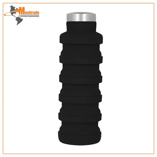 [HITCHNIDER] Cilindro de Silicón Plegable Tipo Acordeón con Tapa Metálica y Arnés