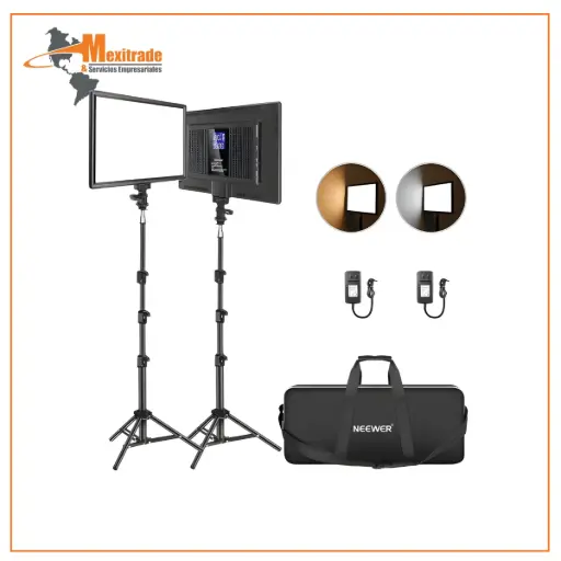 [576276] Kit de Iluminación LED NEEWER 13" – Set de 2 Paneles de Luz Suave (Bicolor)