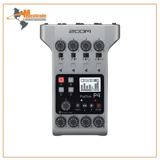 [576278] Zoom PodTrak P4 – Kit de Producción de Podcast Todo-en-Uno
