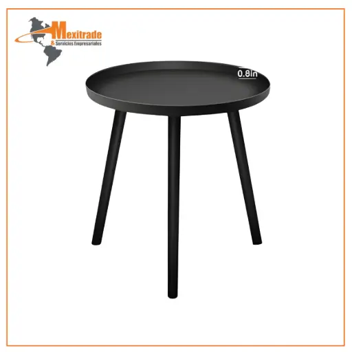 [576279] Set de Mesas Auxiliares Minimalistas LINGLUCKY – Juego de 2 Piezas (Negro)