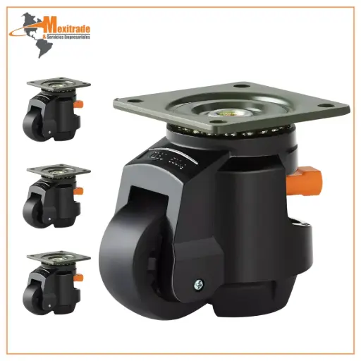 [WL-1000] Ruedas Niveladoras Industriales 1000 kg / 2200 lb Juego de 4 Piezas