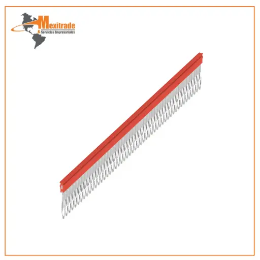 [1985820000] Puente de Conexión Transversal Weidmüller ZQV 1.5N/50 RD – 50 Polos (Rojo)