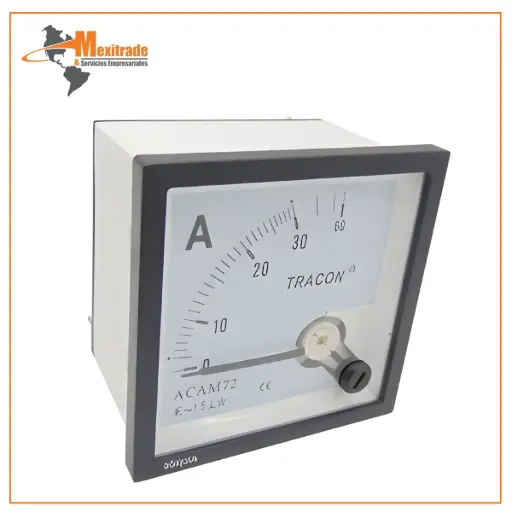 [BE-72 30A] Amperímetro Analógico 72x72 mm – 30A Conexión Directa 