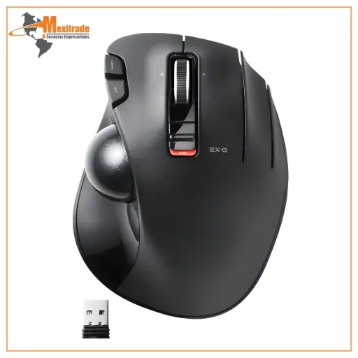 [M-XT3DRBK-G] Mouse Inalámbrico EX-G M-XT3DRBK – 2.4 GHz – 6 Botones – Tamaño Grande – Negro 