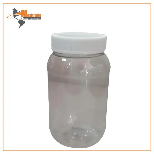 [090-0081] Frasco de Plástico Transparente 500ml con tapa