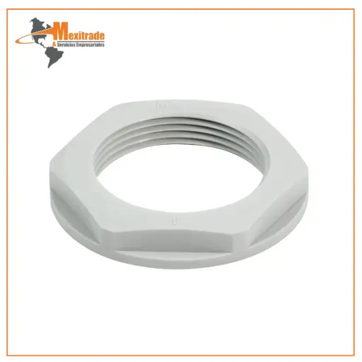 [1772470000] Contratuerca para Glándula M25 – Plástico Gris (Métrica)
