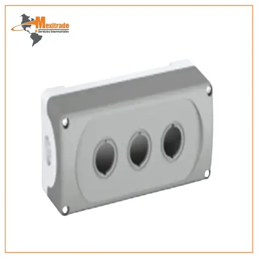 [510-0332] MEP3-0 Botonera Plástica Gris 3 Orificio 