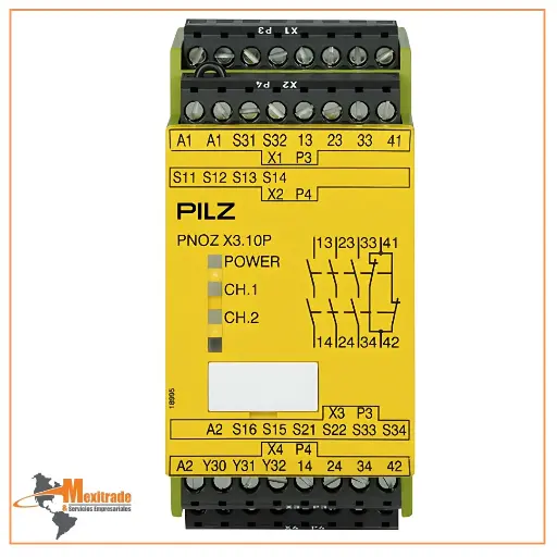 [777314] PNOZ X3.10P 24VACDC 3n/o 1n/c 1so