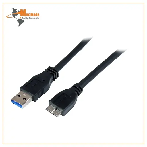 [070-0266] Cable Certificado 1m USB 3.0 (5Gbps) Super Speed SS Micro USB 