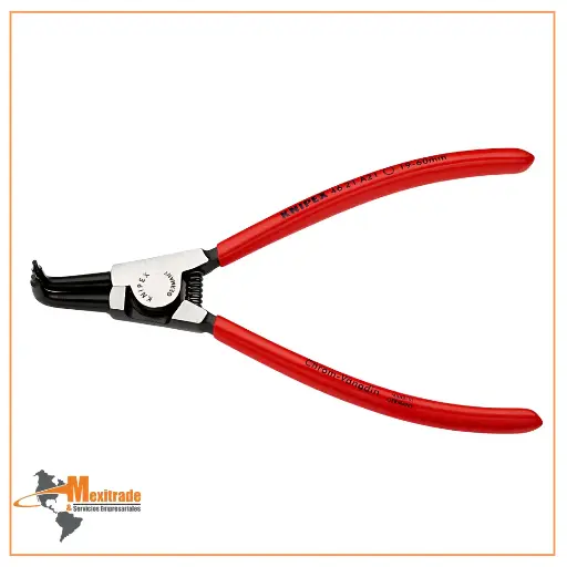 [46 21 A21 SB] Knipex 46 21 A21 SB – Pinza de precisión para anillos de retención exteriores, 170 mm, acabado pavonado