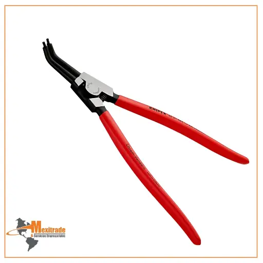 [46 31 A42] Pinza para anillos de retención exteriores KNIPEX 46 31 A42, ángulo 45°, recubierta de plástico, acabado pavonado, 310 mm