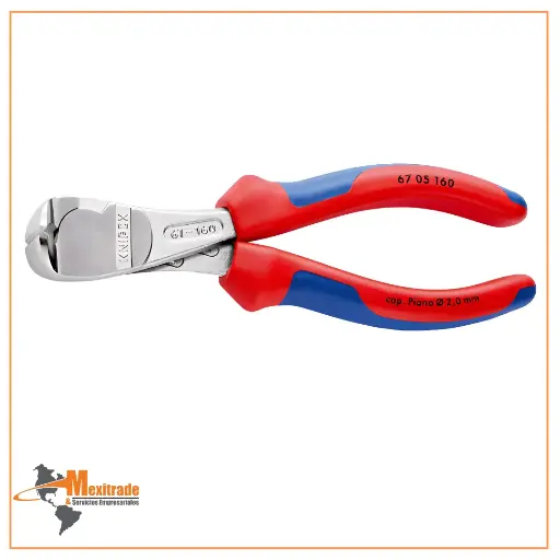 [67 05 160] Pinza de corte frontal extra fuerte KNIPEX 67 05 160, 160 mm