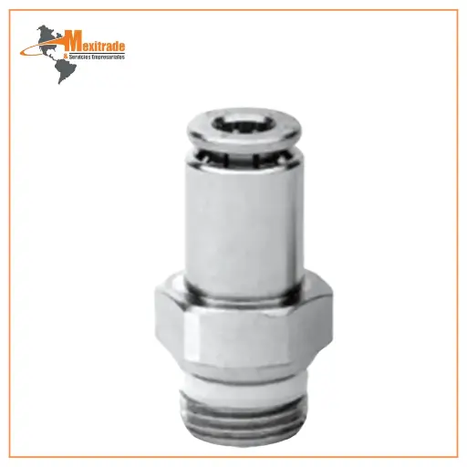 [810-0460] S6510 6-1/8-LF RACOR RECTO C/VALVULA CHE