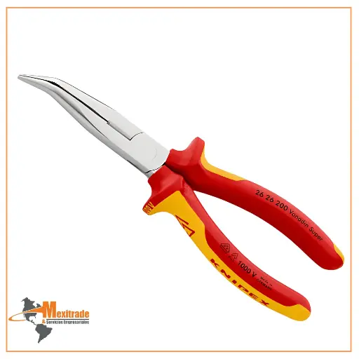[26 26 200 SB] Pinza de montaje aislada KNIPEX 26 26 200 SB, boca cigueña, 200 mm, con fundas según norma VDE