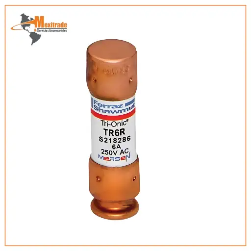 [TR6R] Fusible Clase RK5, Acción Retardada 6A 250VCA/160VCD FERRAZ SHAWMUT 