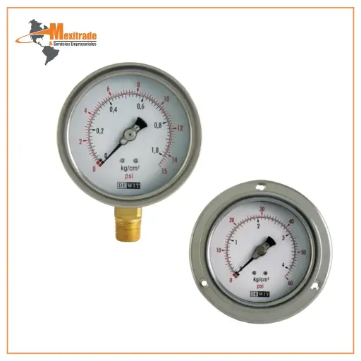 [730-0055] Manómetro con Glicerina de 0-16 Bar DEWIT
