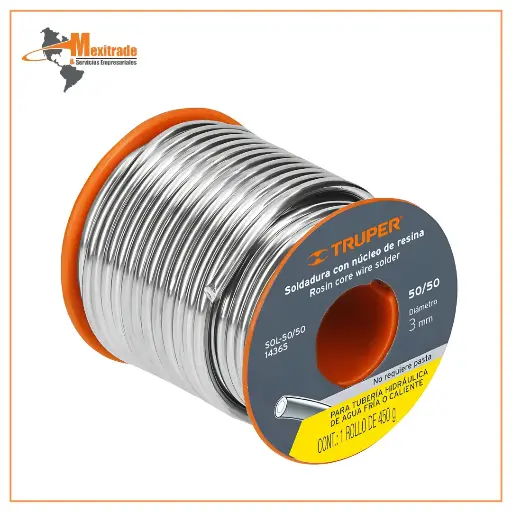 [004-14366] Soldadura con núcleo resina 60/40, para electrónica, 450 g