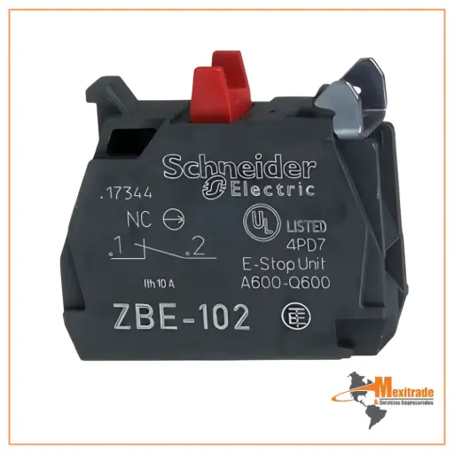 [ZBE102] Bloque de contacto Harmony de tipo 1 NC para botones de 22 mm con montaje frontal