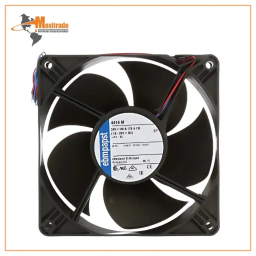 [4414M] Ventilador axial de CD, IP20, 24 V, Cuadrado, 119 mm, 38 mm