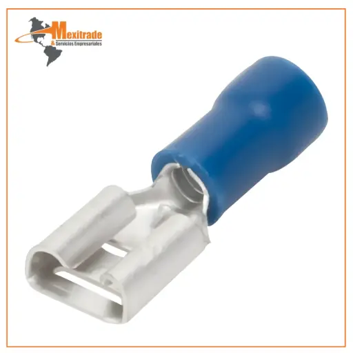 [155095-1] Terminal Aislada Faston 16-14 AWG Azul -1