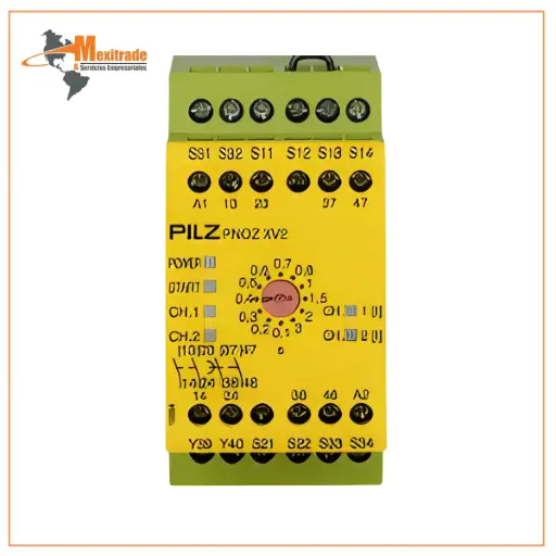 [774505] Relé de seguridad PNOZ XV2 3/24 VCC 2 N/A 2 N/O de doble canal con 2 contactos