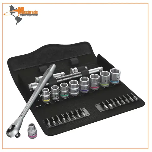 [05004047001] Juego de llaves; de vaso; Fijación: 3/8"; Zyklop Wera 