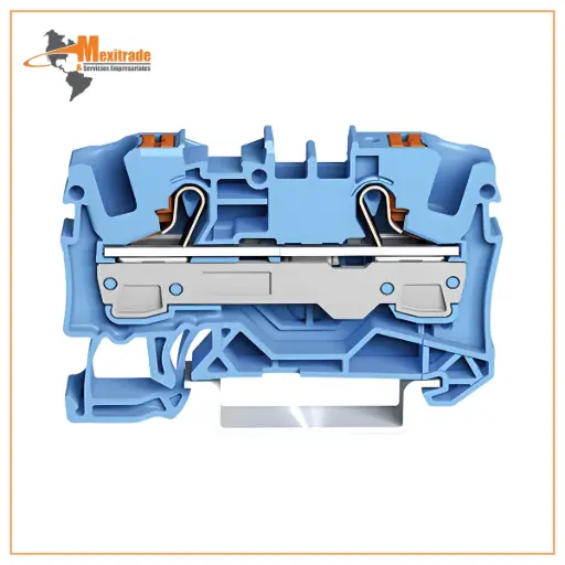 [2206-1204] Borna de paso para 2 conductores; con tecla; 6 mm²; con orificio de prueba