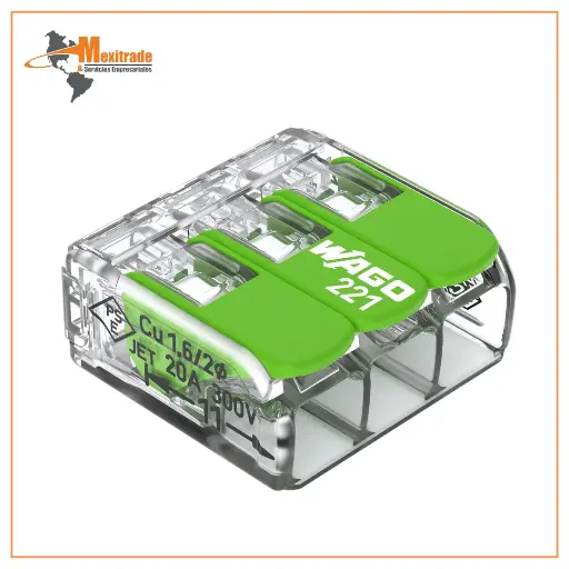 [221-423] Borna de conexión con palancas máx. 4mm² WAGO 