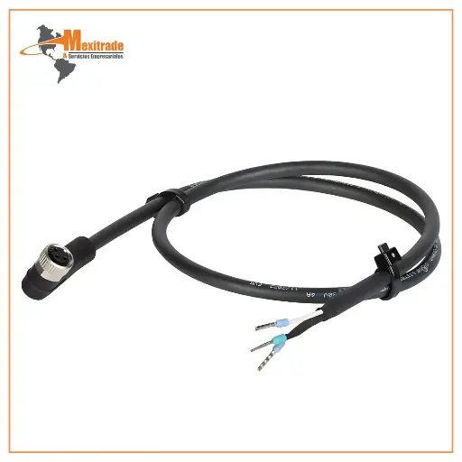 [098590] Cable de conexión con conector M8 acodado, 3 polos, 10 m C-M08F03-02X025PU10,0-ES-098590 EUCHNER