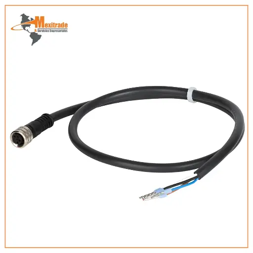 [116050] Cable de conexión con conector M8, 4 polos, 10 m C-M08F04-04X034PU10,0-ES-116050 EUCHNER