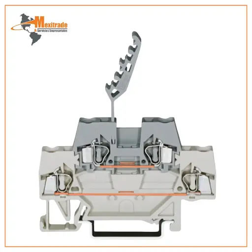 [280-541] Borna de doble piso; Borna de tierra/de paso WAGO